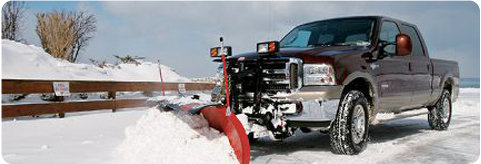 Truck doing commercial snow removal